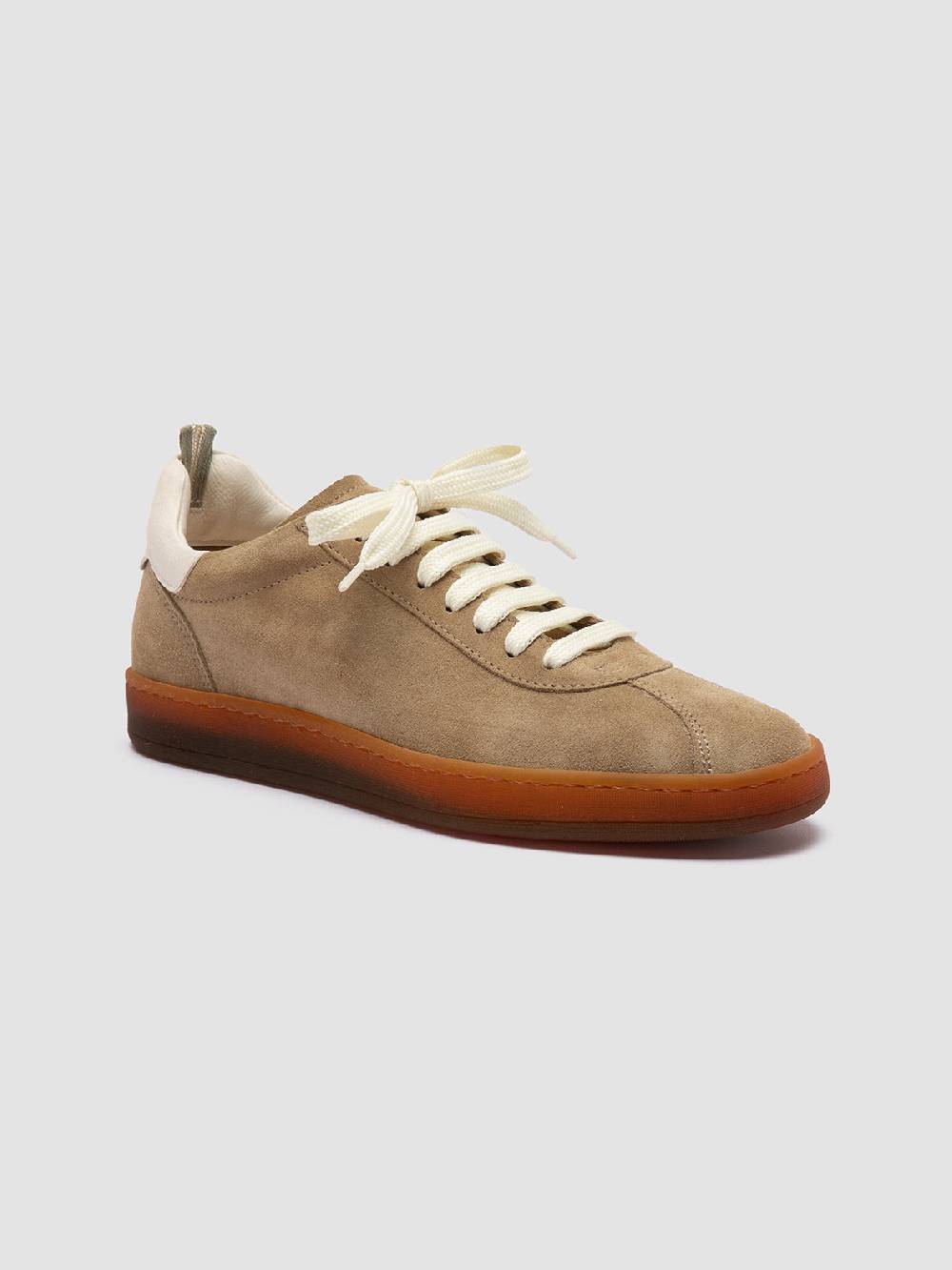 Officine Creative DESTINY 101 Sneakers Basse in Pelle e Camoscio Marrone Offerte