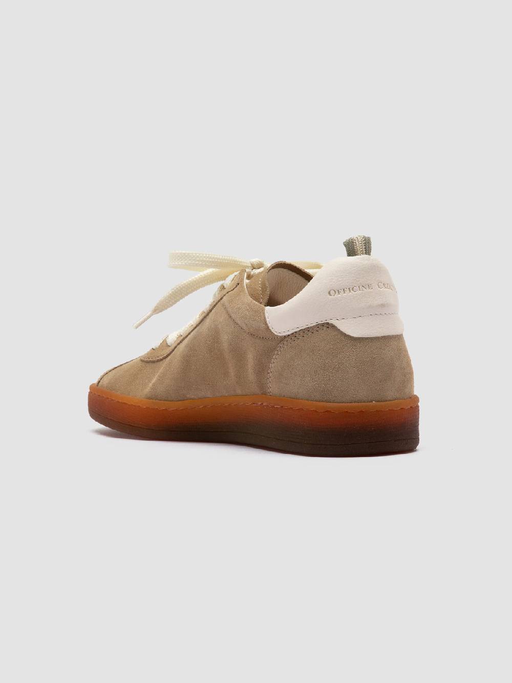 Officine Creative DESTINY 101 Sneakers Basse in Pelle e Camoscio Marrone Offerte