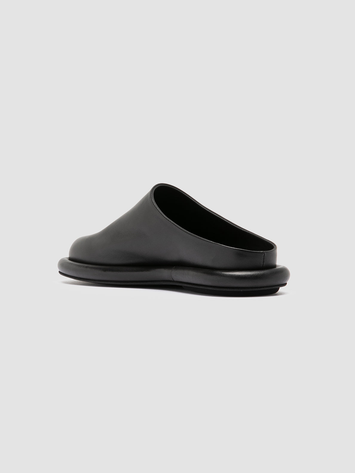 Officine Creative ESTENS 107 Sandali Sabot in Pelle Nera Saldi Di Fabbrica
