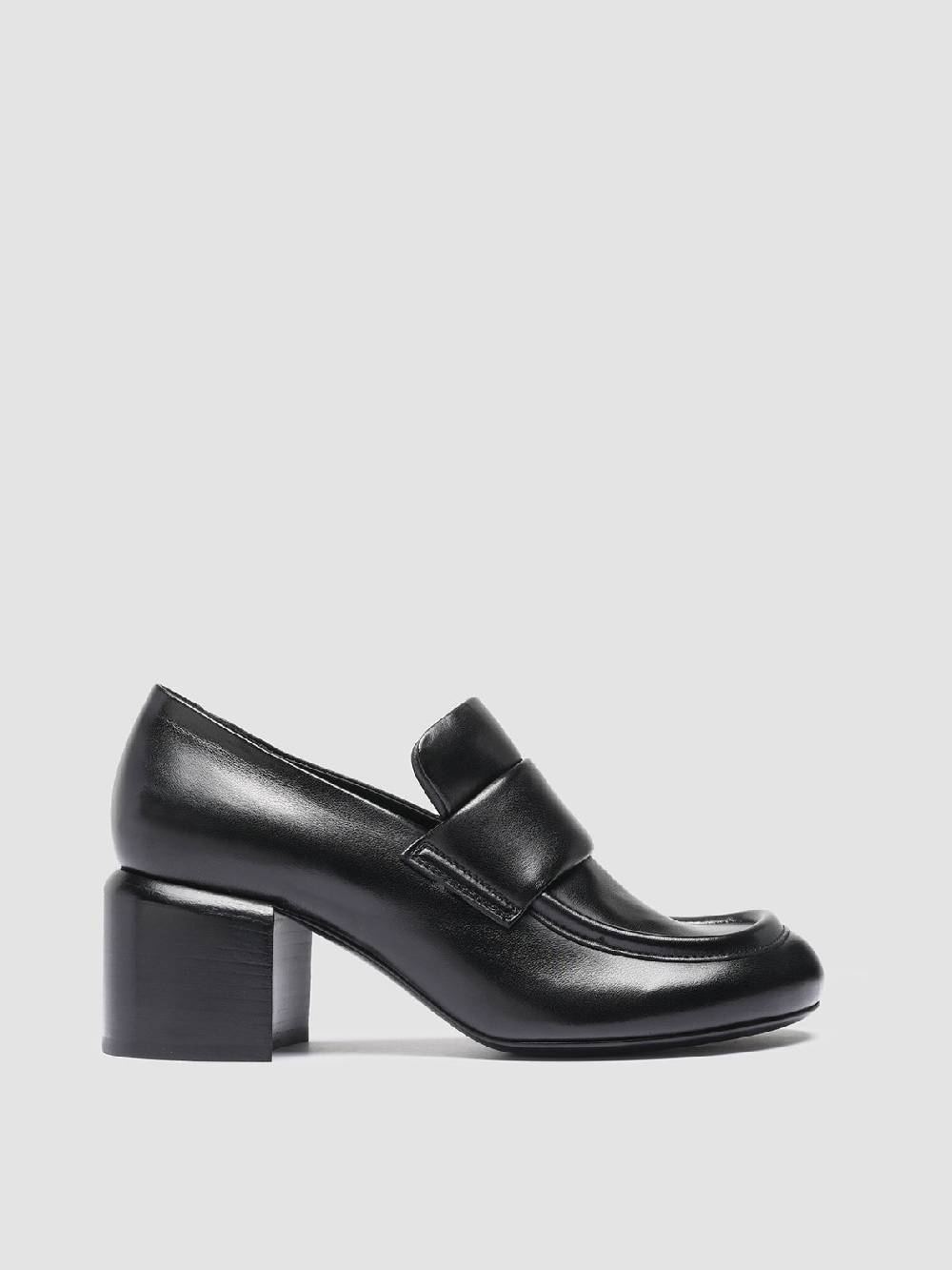 Officine Creative ETHEL 001 Mocassini Penny in Pelle Nera