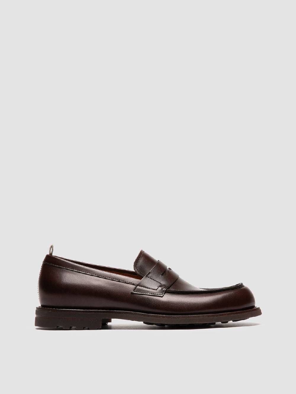 Officine Creative BELMONDO 006 Mocassini Penny in Pelle Scamosciata Marrone