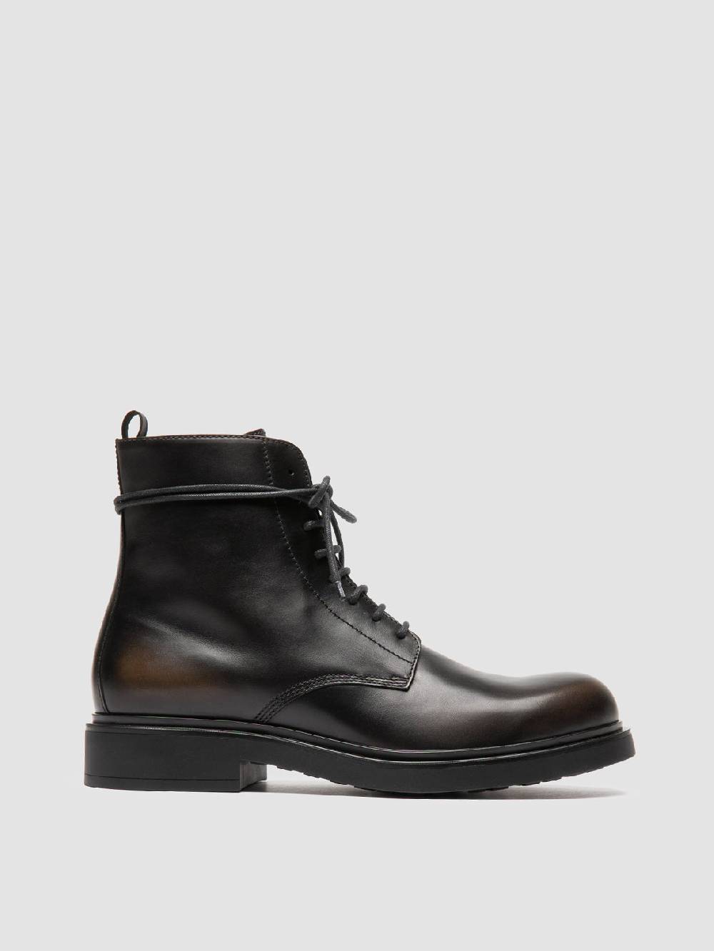 Officine Creative ENGINEER 005 Stivali Stringati in Pelle Verde Italia