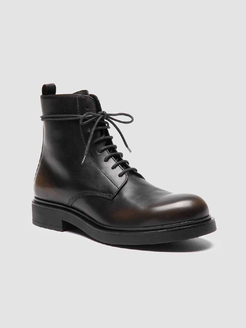Officine Creative ENGINEER 005 Stivali Stringati in Pelle Verde Italia