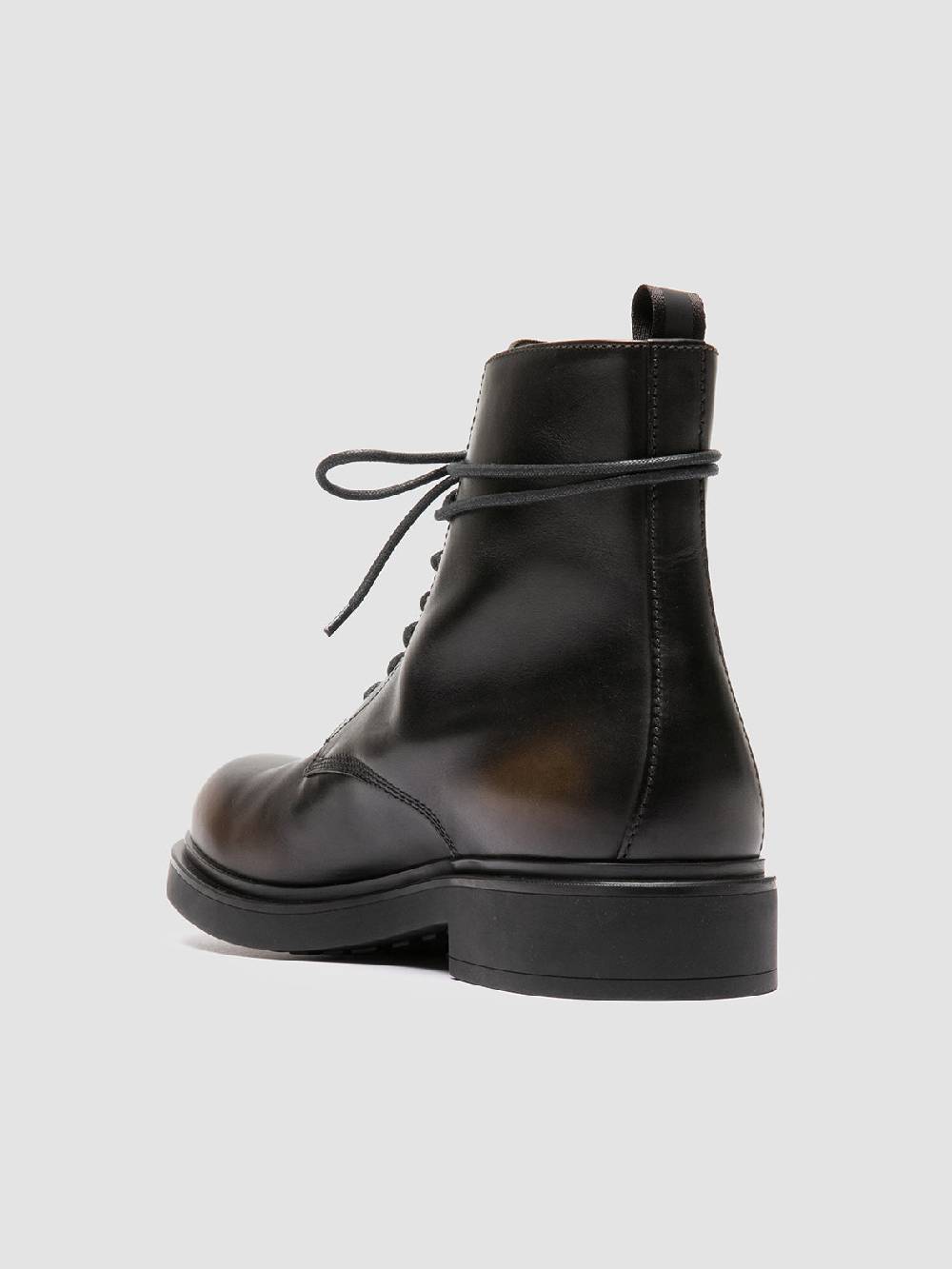 Officine Creative ENGINEER 005 Stivali Stringati in Pelle Verde Italia