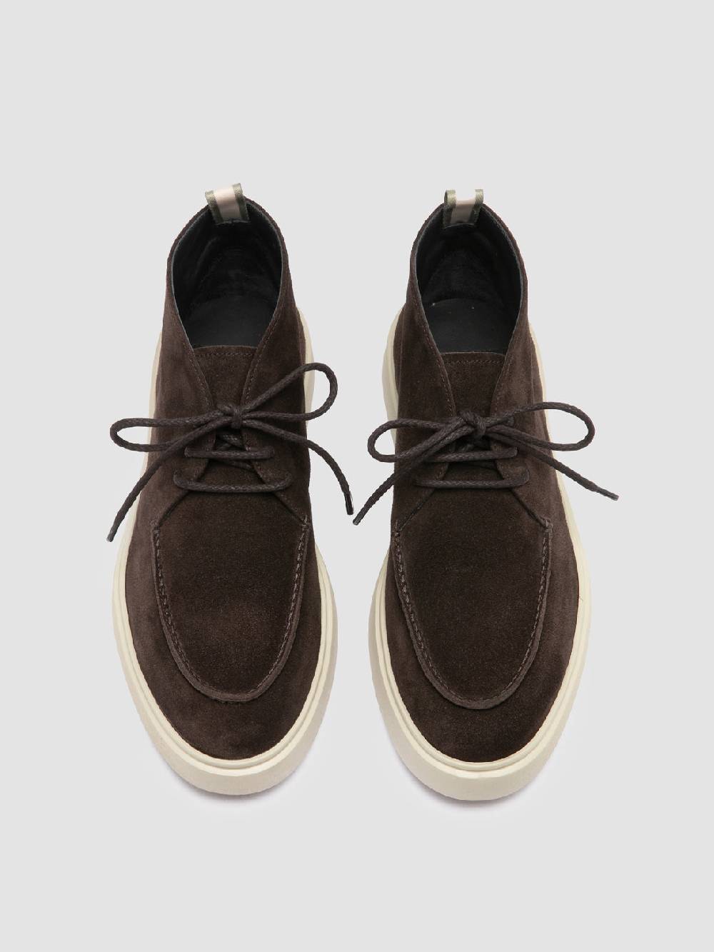 Officine Creative FRAME 002 Stivali Chukka in Pelle Scamosciata Grigia Qualità