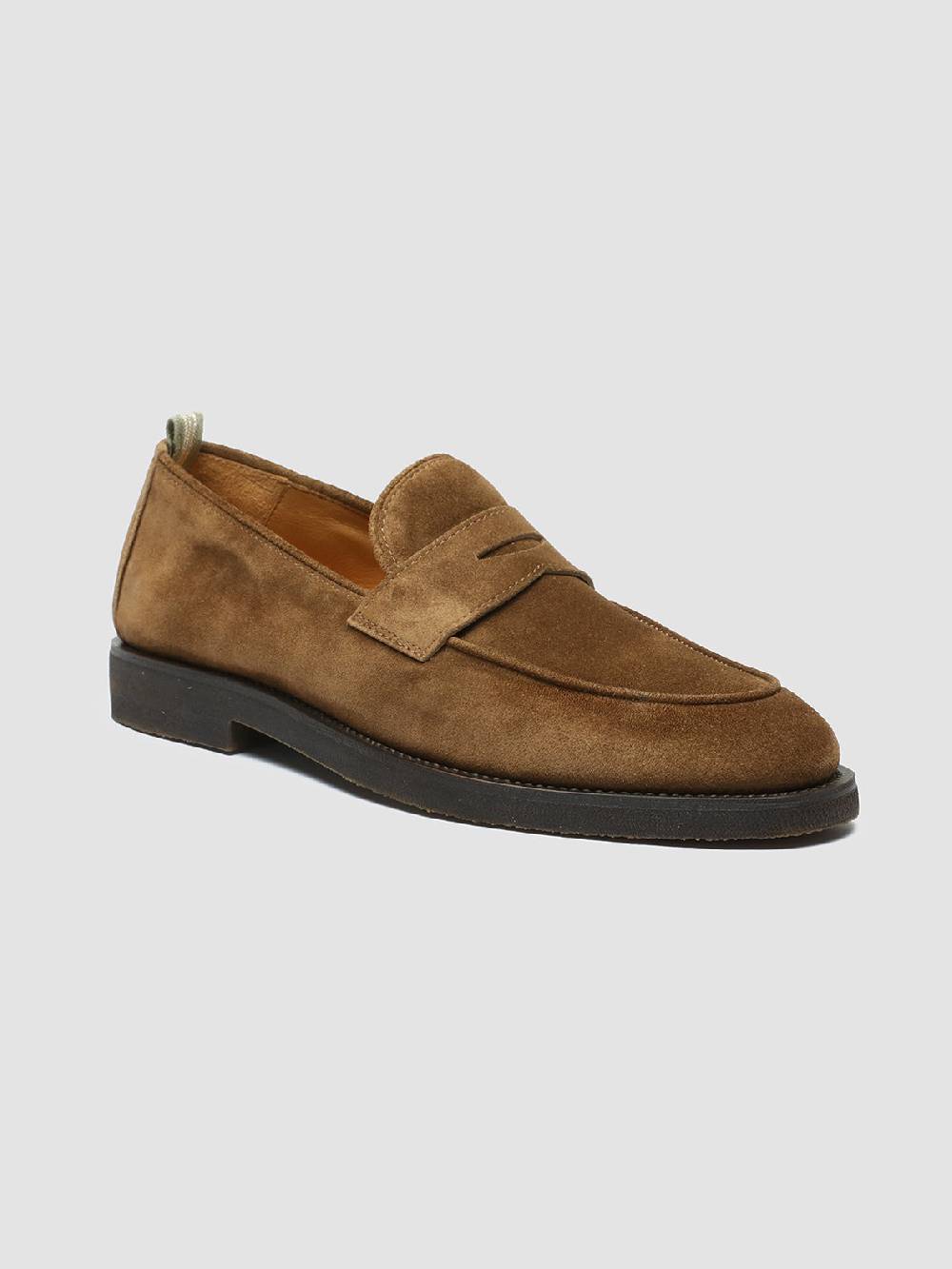 Officine Creative OPERA FLEXI 101 Mocassini Penny in Camoscio Marrone Negozi Online