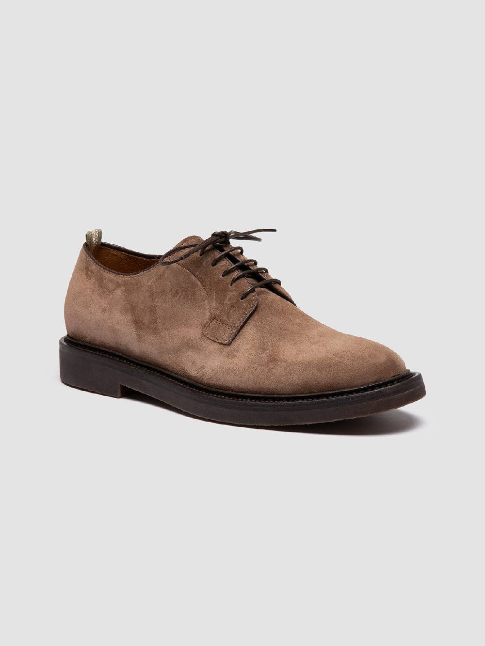 Officine Creative HOPKINS FLEXI 201 Derby in Pelle Scamosciata Tortora Consegna Veloce