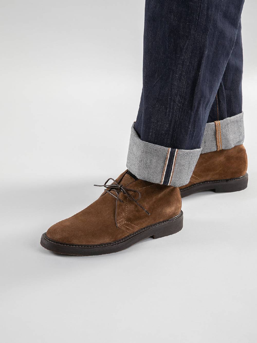 Officine Creative HOPKINS FLEXI 202 Stivali Chukka in Camoscio Marrone Promozione Limitata