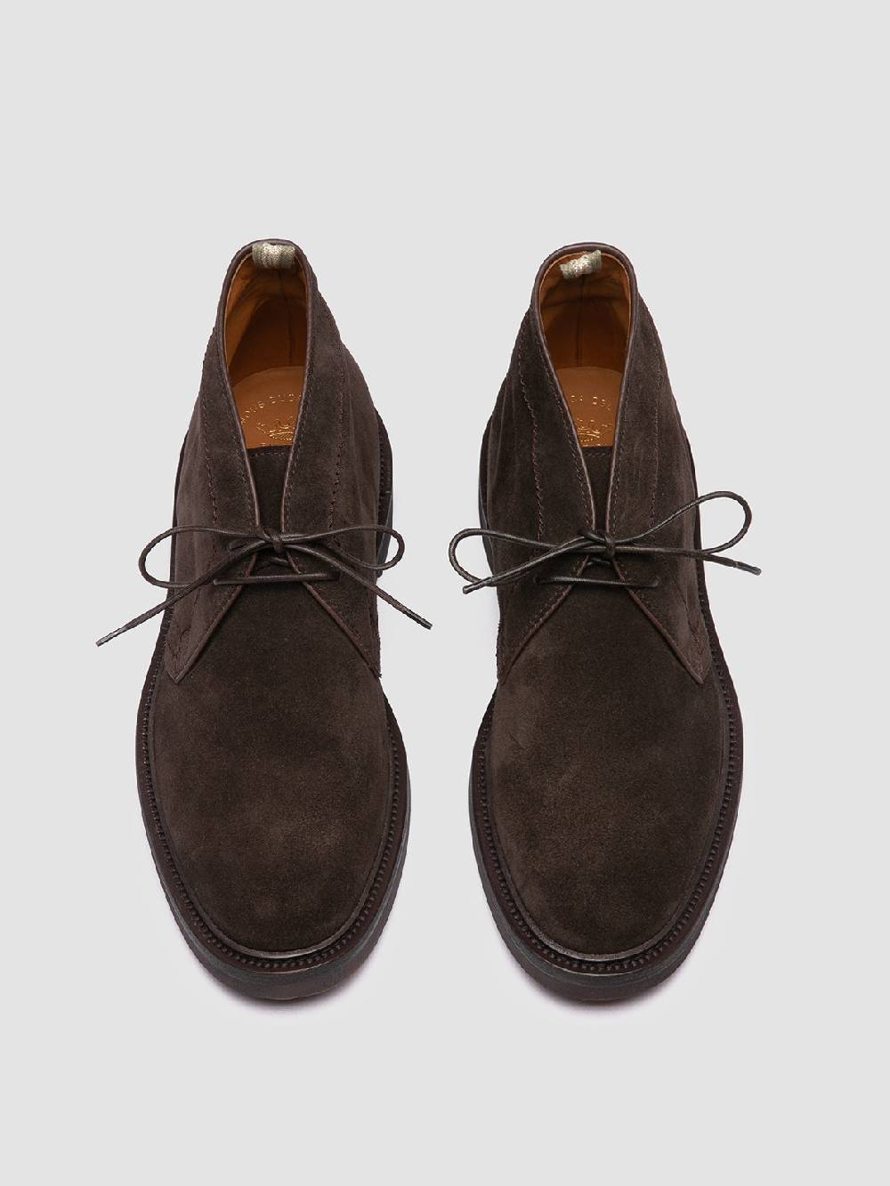 Officine Creative HOPKINS FLEXI 202 Stivali Chukka in Pelle Scamosciata Marrone Fino Al -60%