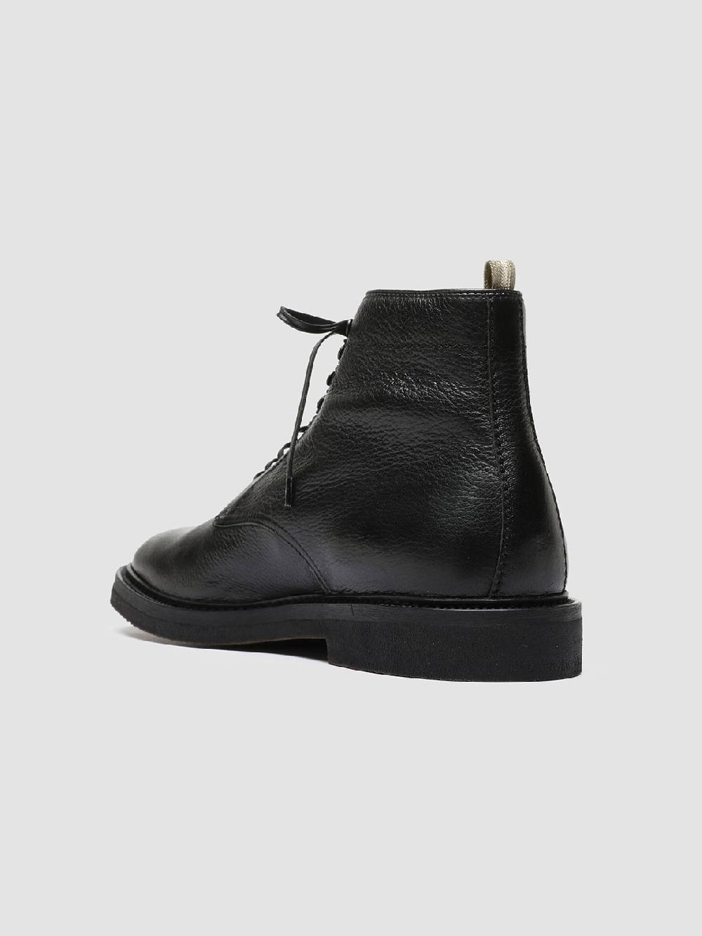 Officine Creative HOPKINS FLEXI 203 Stivaletti Stringati in Pelle Nera Shopping Online