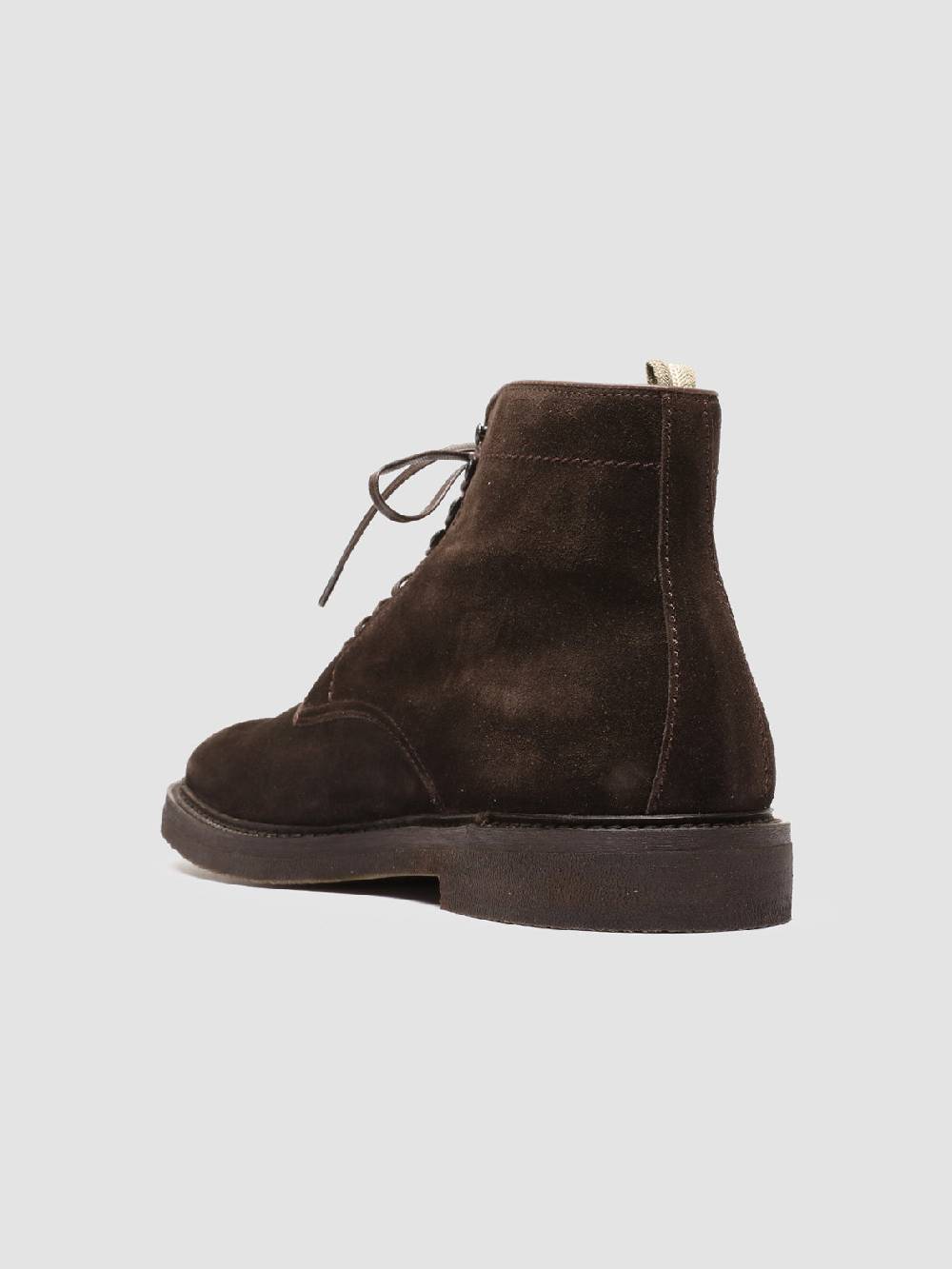 Officine Creative HOPKINS FLEXI 203 Stivaletti Stringati in Camoscio Marrone Affare Del Giorno