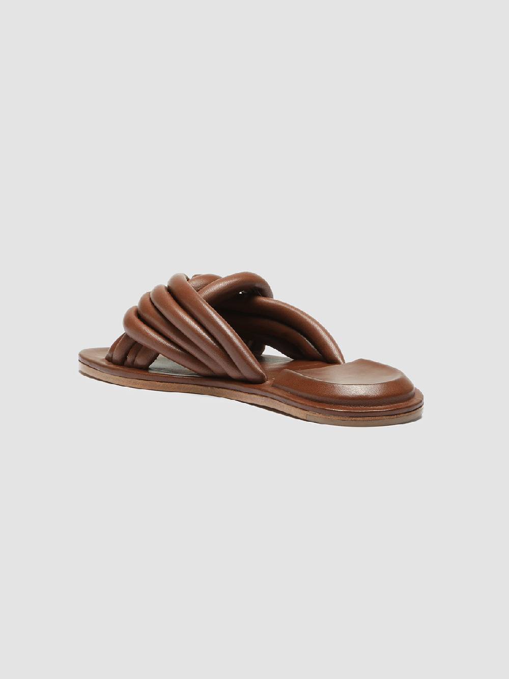 Officine Creative CYBILLE 004 Sandali in Pelle Marrone Sottocosto