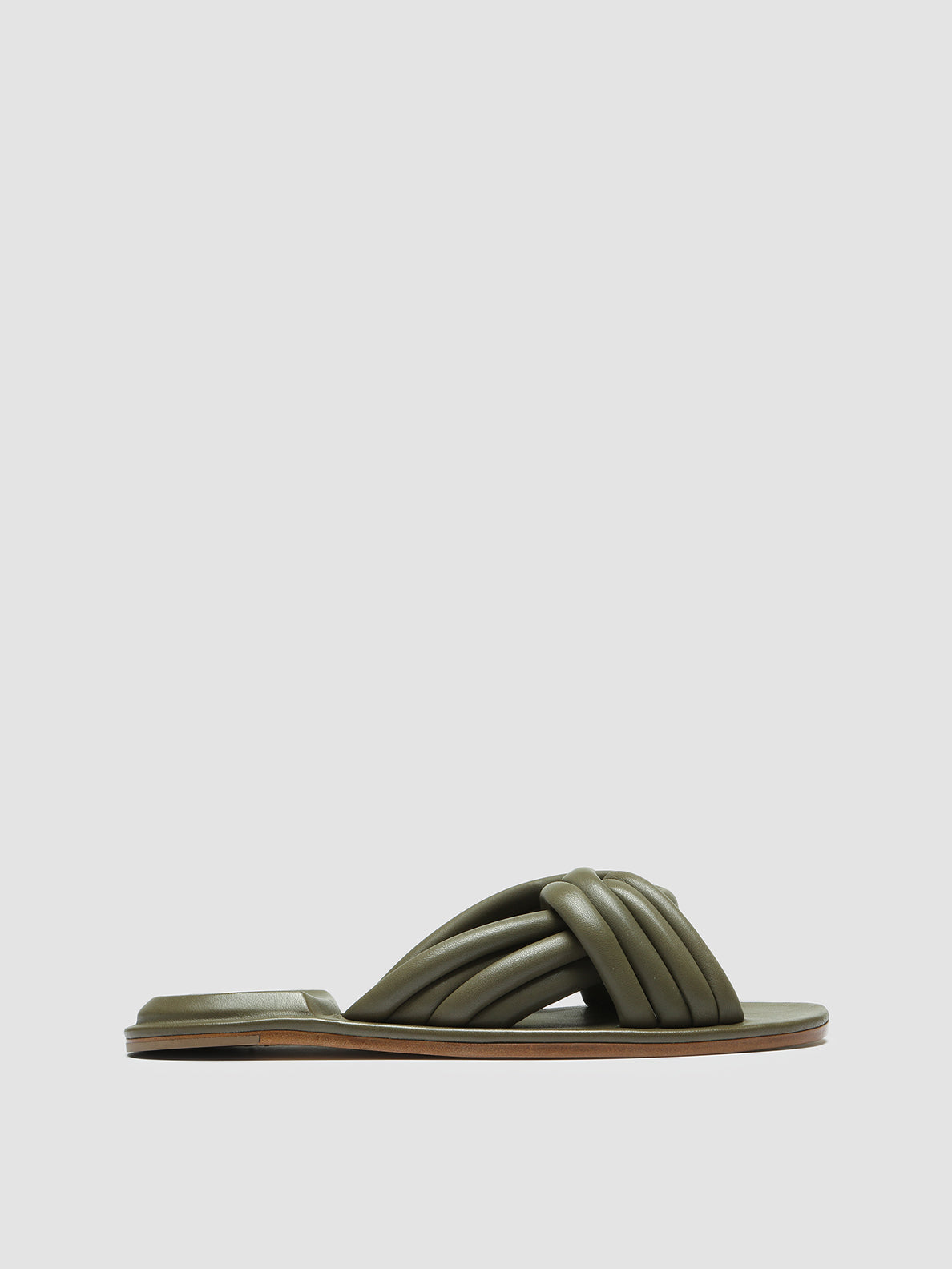 Officine Creative CYBILLE 004 Slide in Pelle Verde Convenienza