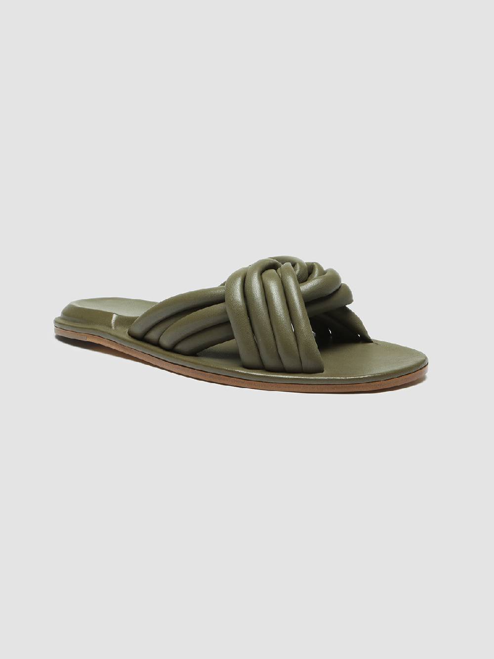 Officine Creative CYBILLE 004 Slide in Pelle Verde Convenienza