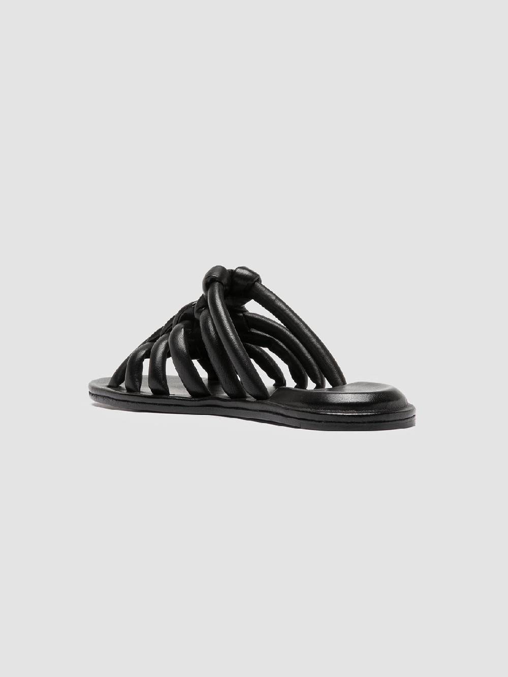 Officine Creative CYBILLE 016 Sandali Slide in Pelle Nera Economico