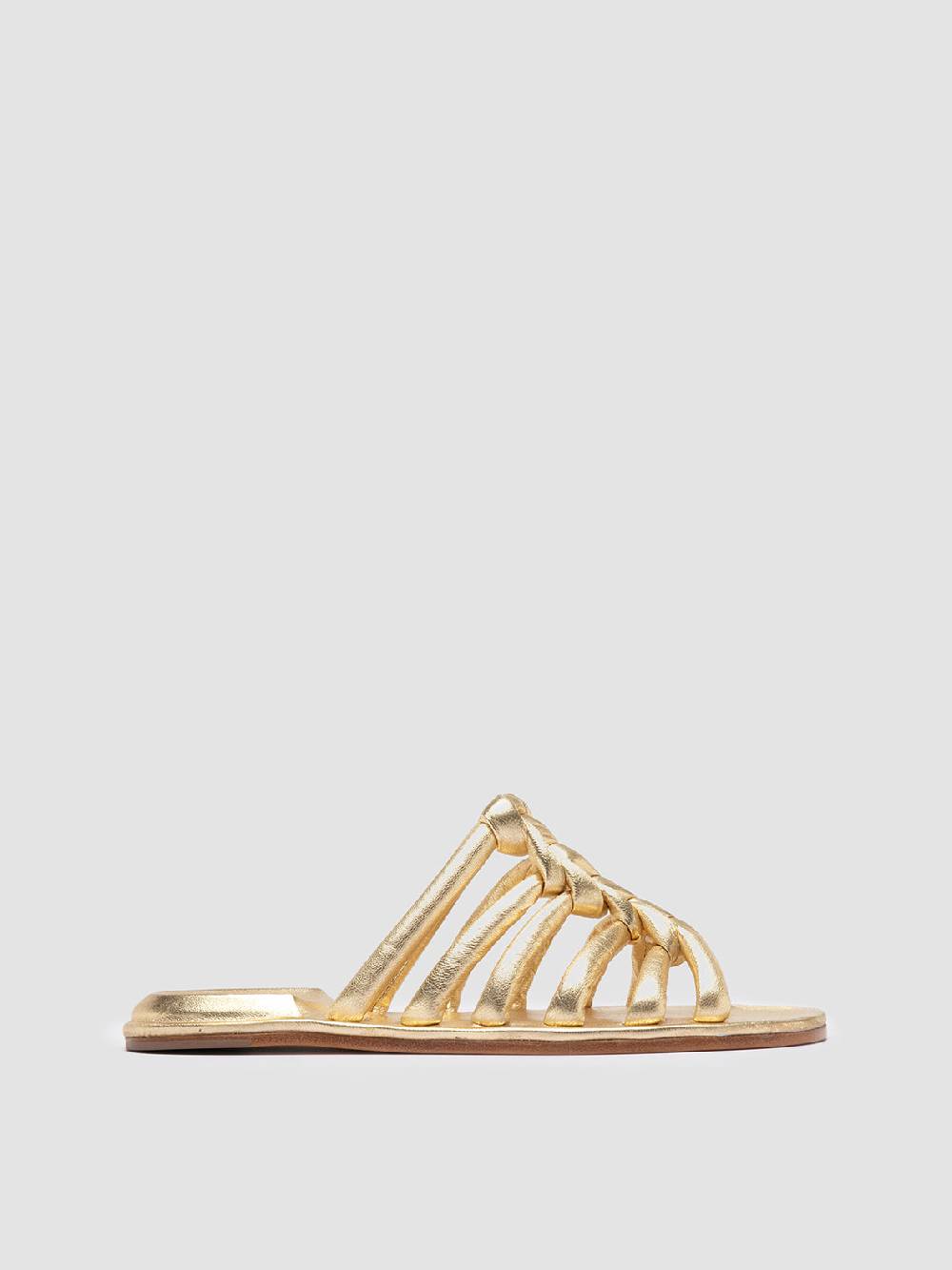 Officine Creative CYBILLE 016 Sandali Slide in Pelle Oro Online