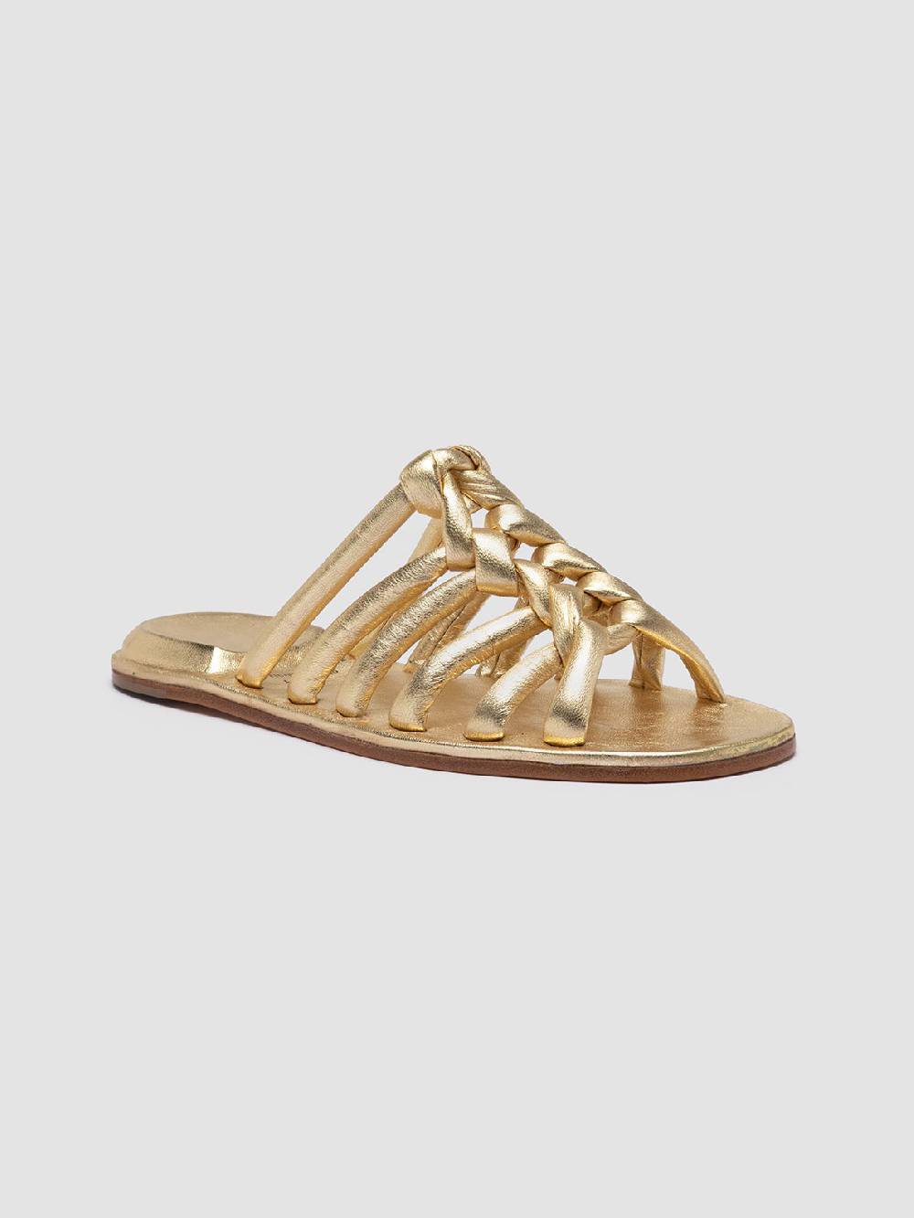 Officine Creative CYBILLE 016 Sandali Slide in Pelle Oro Online