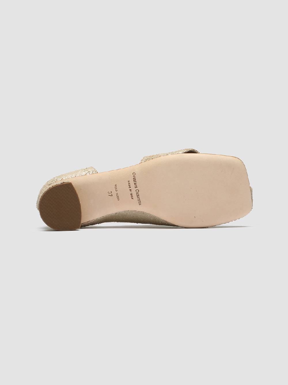 Officine Creative TESSA 009 Gold Leather Mule Sandals Hotsell