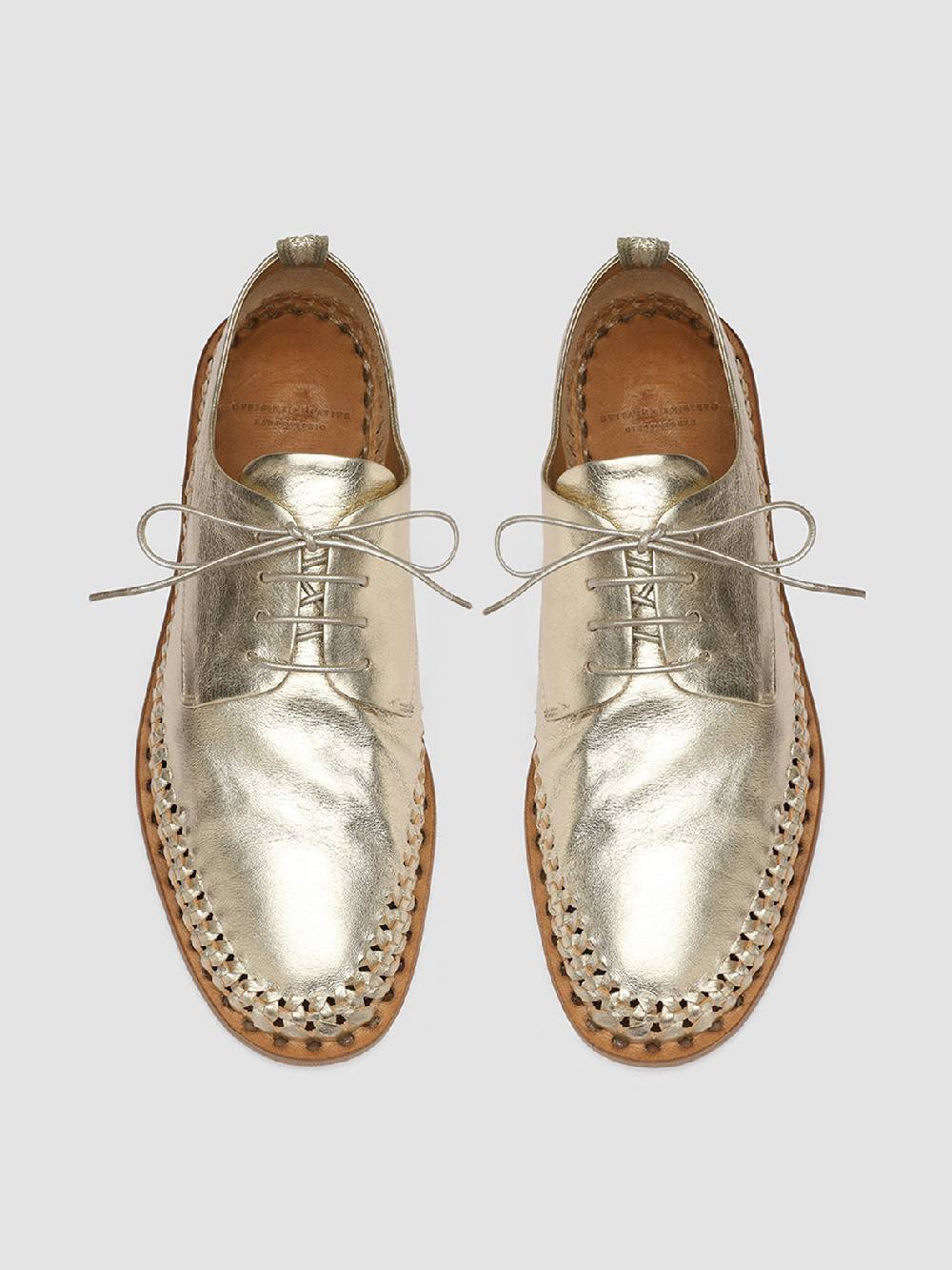 Officine Creative MABELLE 001 Derby in Pelle Argento Vendita Calda