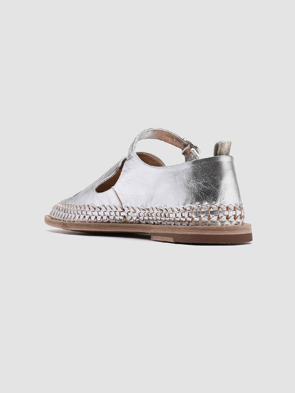 Officine Creative MABELLE 003 Mary Jane in Pelle Argento Vendite Flash