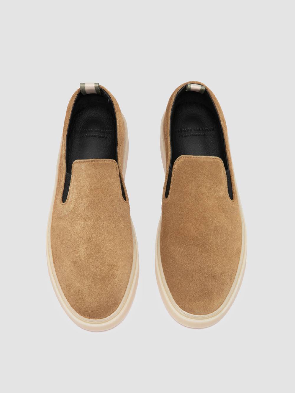 Officine Creative MUSKRAT 102 Sneaker Slip-On in Pelle Tortora Nuova