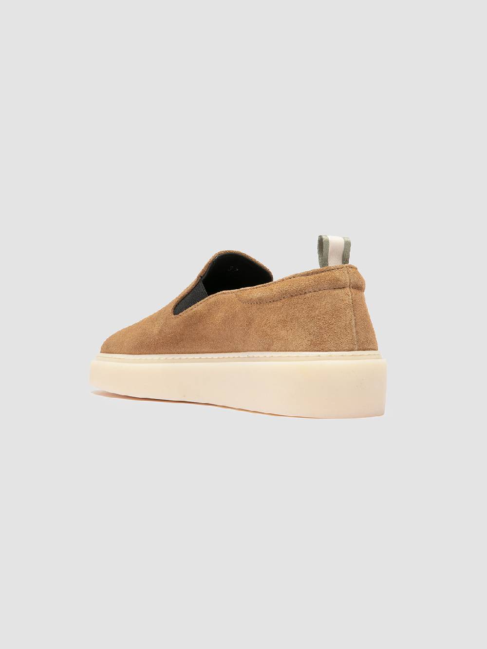Officine Creative MUSKRAT 102 Sneaker Slip-On in Pelle Tortora Nuova
