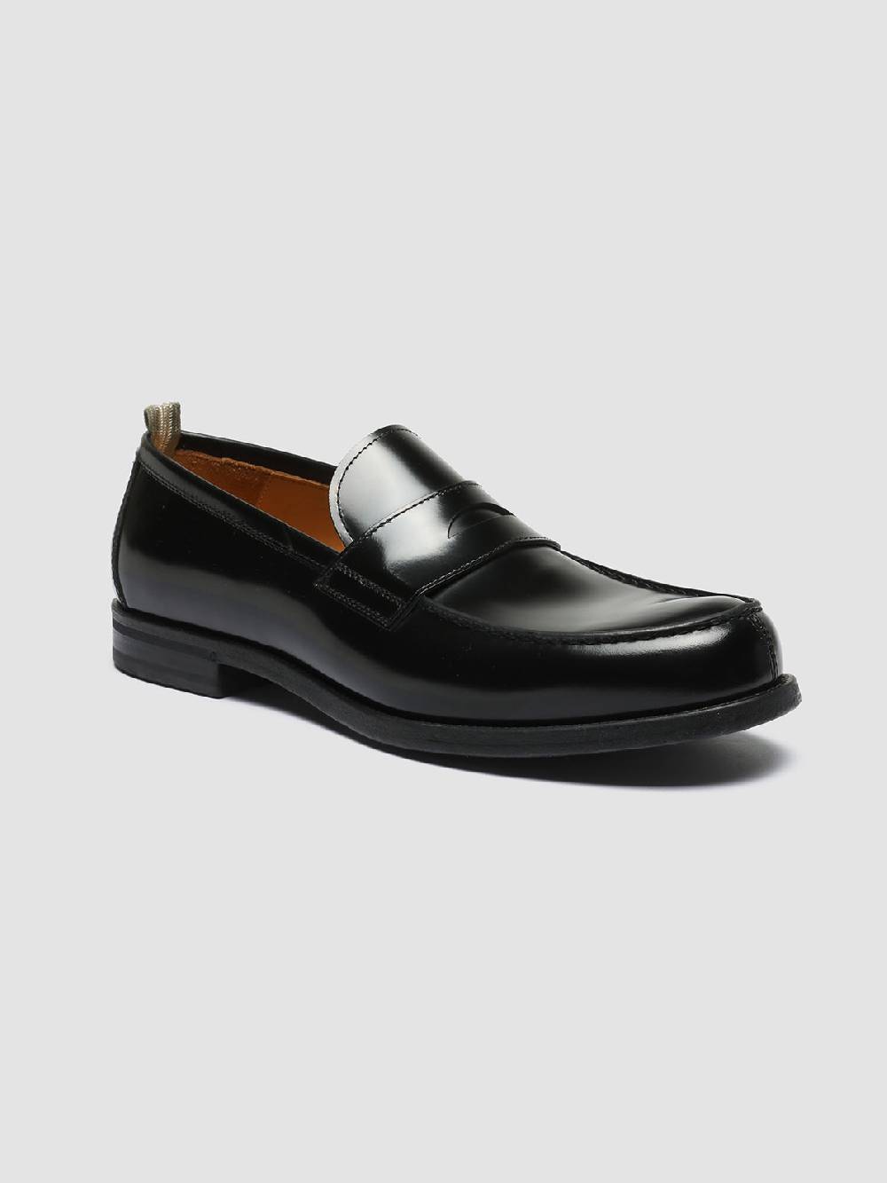 Officine Creative VINE 001 Mocassini in Pelle Nera Italy