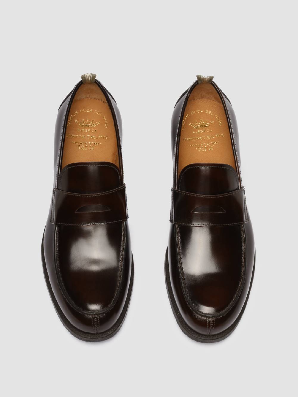 Officine Creative VINE 001 Mocassini in Pelle Marrone Italia
