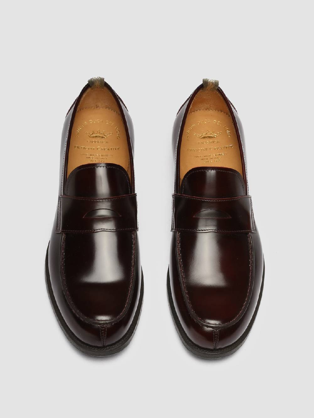 Officine Creative VINE 001 Mocassini in Pelle Bordeaux 2025