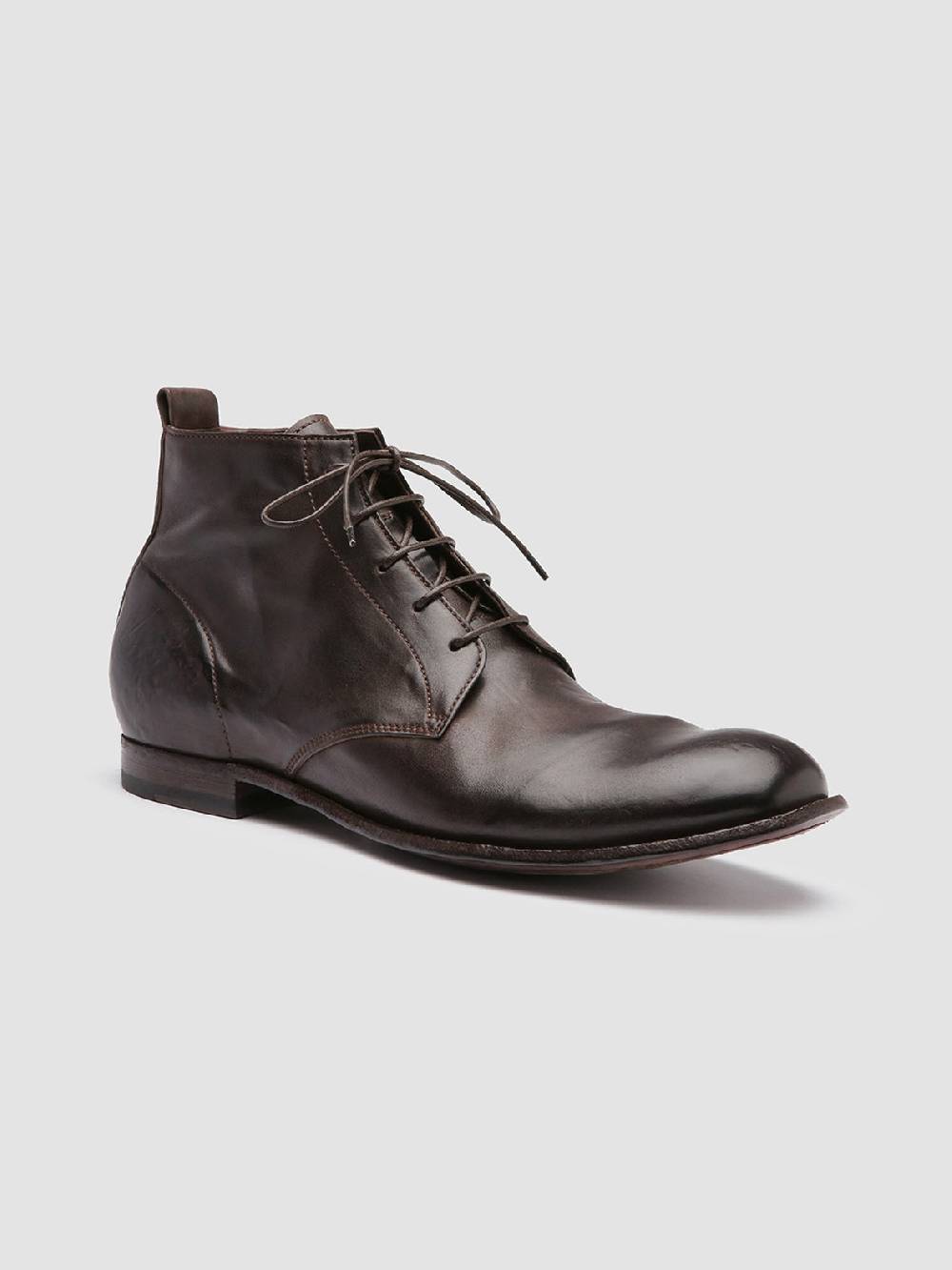 Officine Creative STEREO 004 Stivaletti in Pelle Marrone In Linea