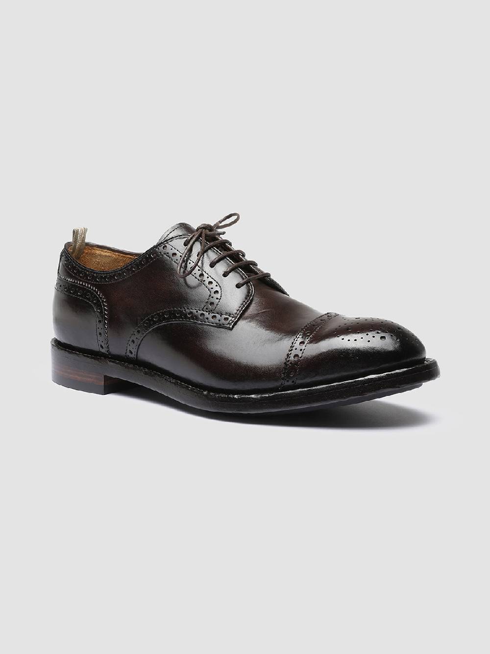 Officine Creative TEMPLE 003 Scarpe Derby in Pelle Marrone Nuovo