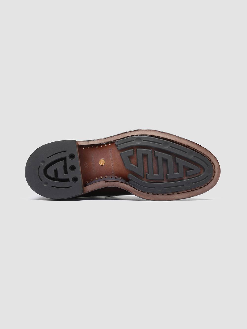 Officine Creative TEMPLE 007 Derby in Pelle Marrone Qualità