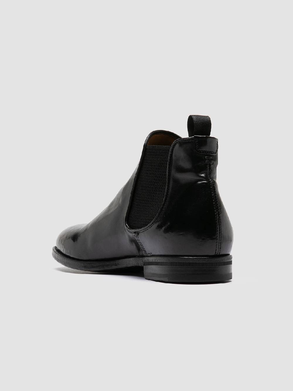 Officine Creative VANDERBILT CAOU 012 Stivali Neri in Pelle Soddisfazione Garantita