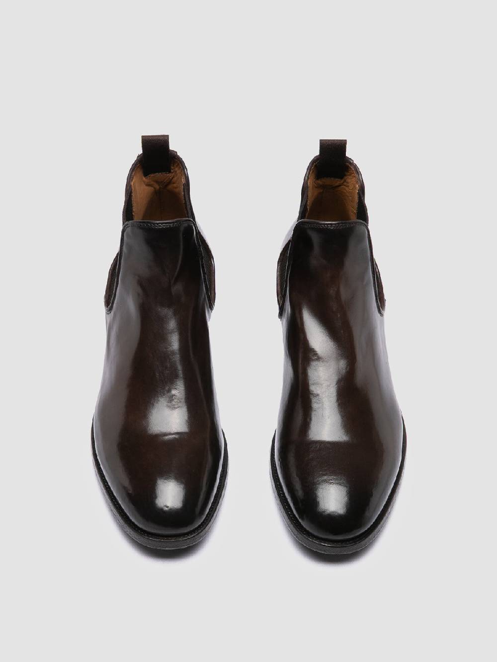 Officine Creative VANDERBILT CAOU 012 Stivali Marrone Scuro in Pelle Qualità Garantita