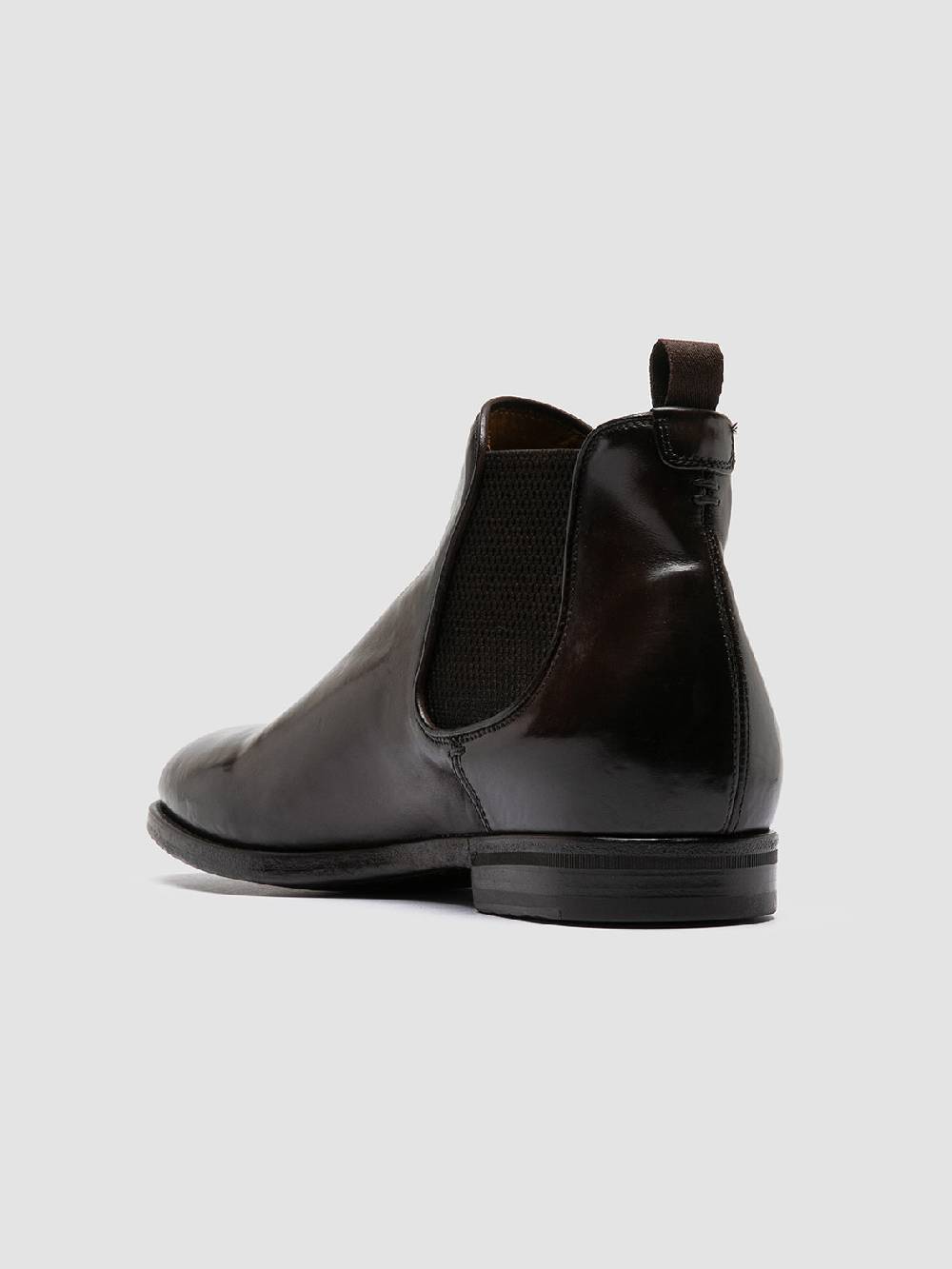 Officine Creative VANDERBILT CAOU 012 Stivali Marrone Scuro in Pelle Qualità Garantita