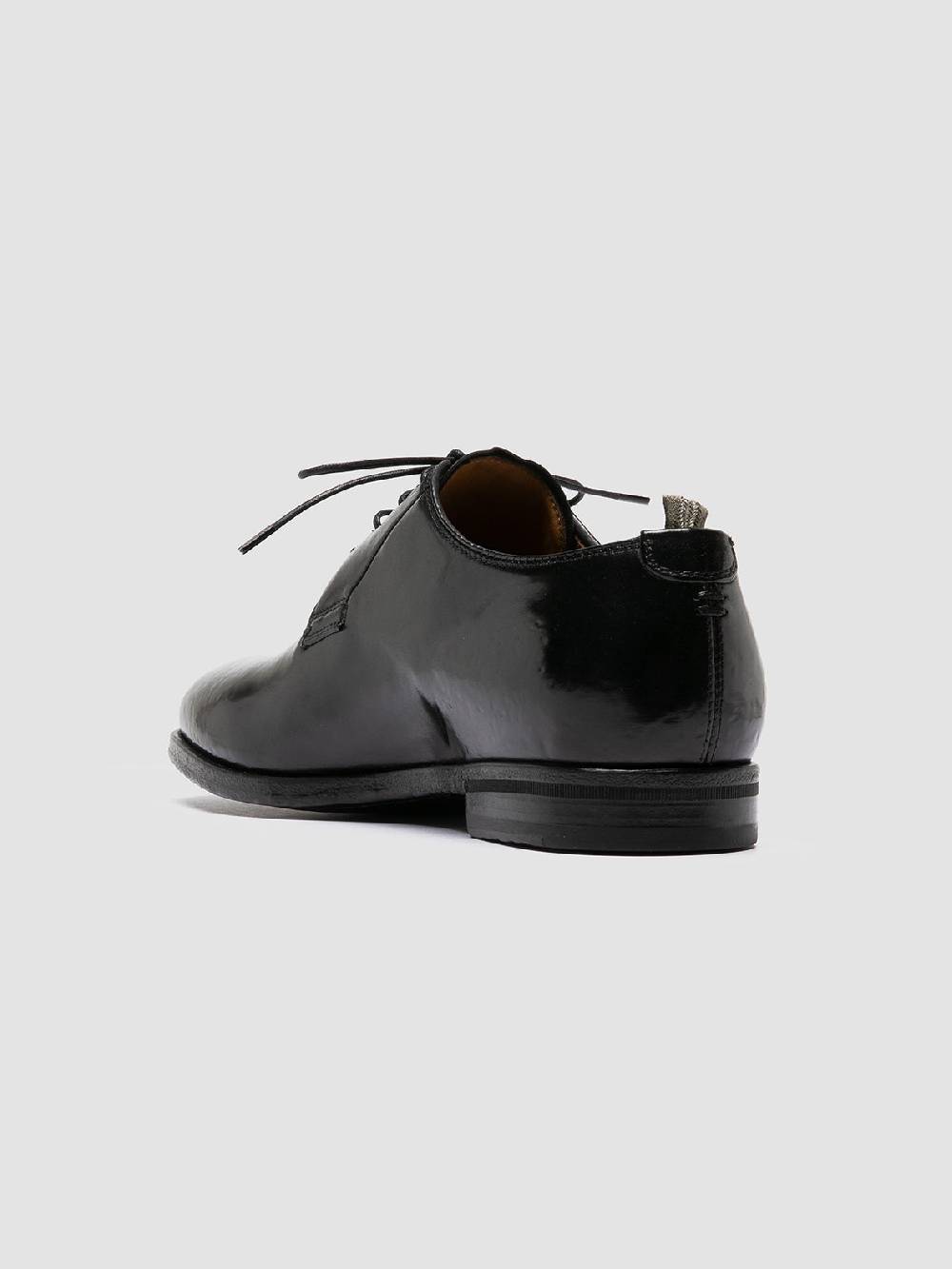 Officine Creative VANDERBILT CAOU 013 Scarpe Derby Nere in Pelle Negozi Online