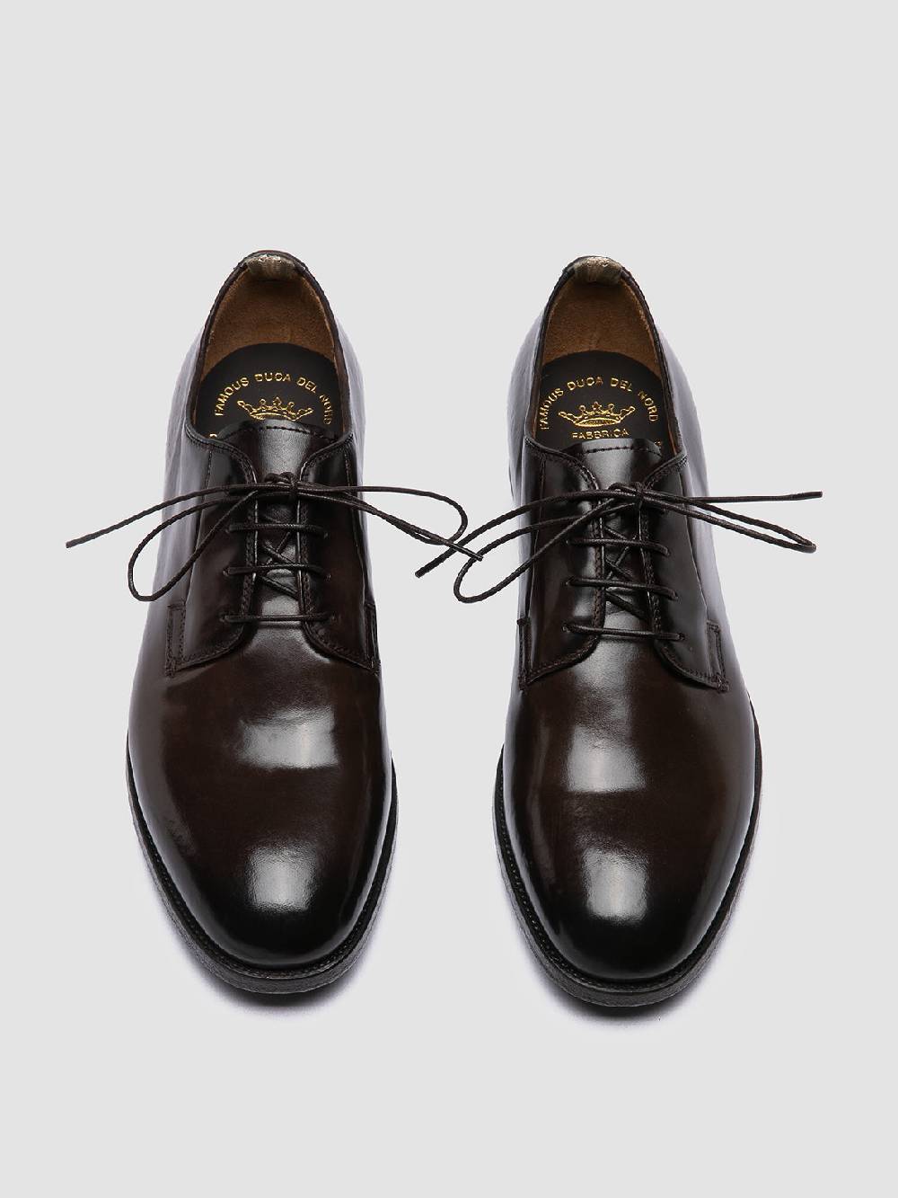 Officine Creative VANDERBILT CAOU 013 Scarpe Derby Marrone Scuro in Pelle Acquista Ora