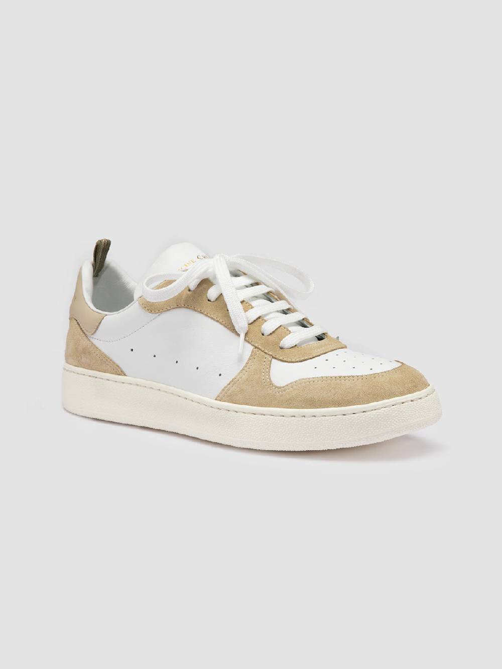 Officine Creative MOWER 008 Sneakers Basse in Pelle e Camoscio Bianca Affare Del Giorno