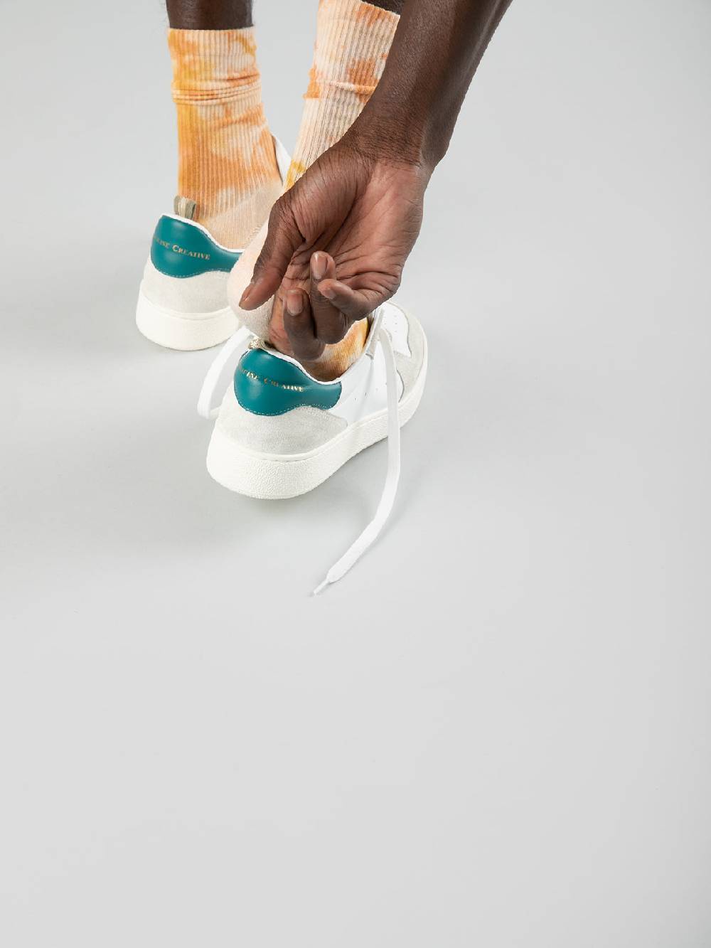 Officine Creative MOWER 008 Sneakers in Pelle Liscia e Scamosciata Bianca Prezzo Ridotto
