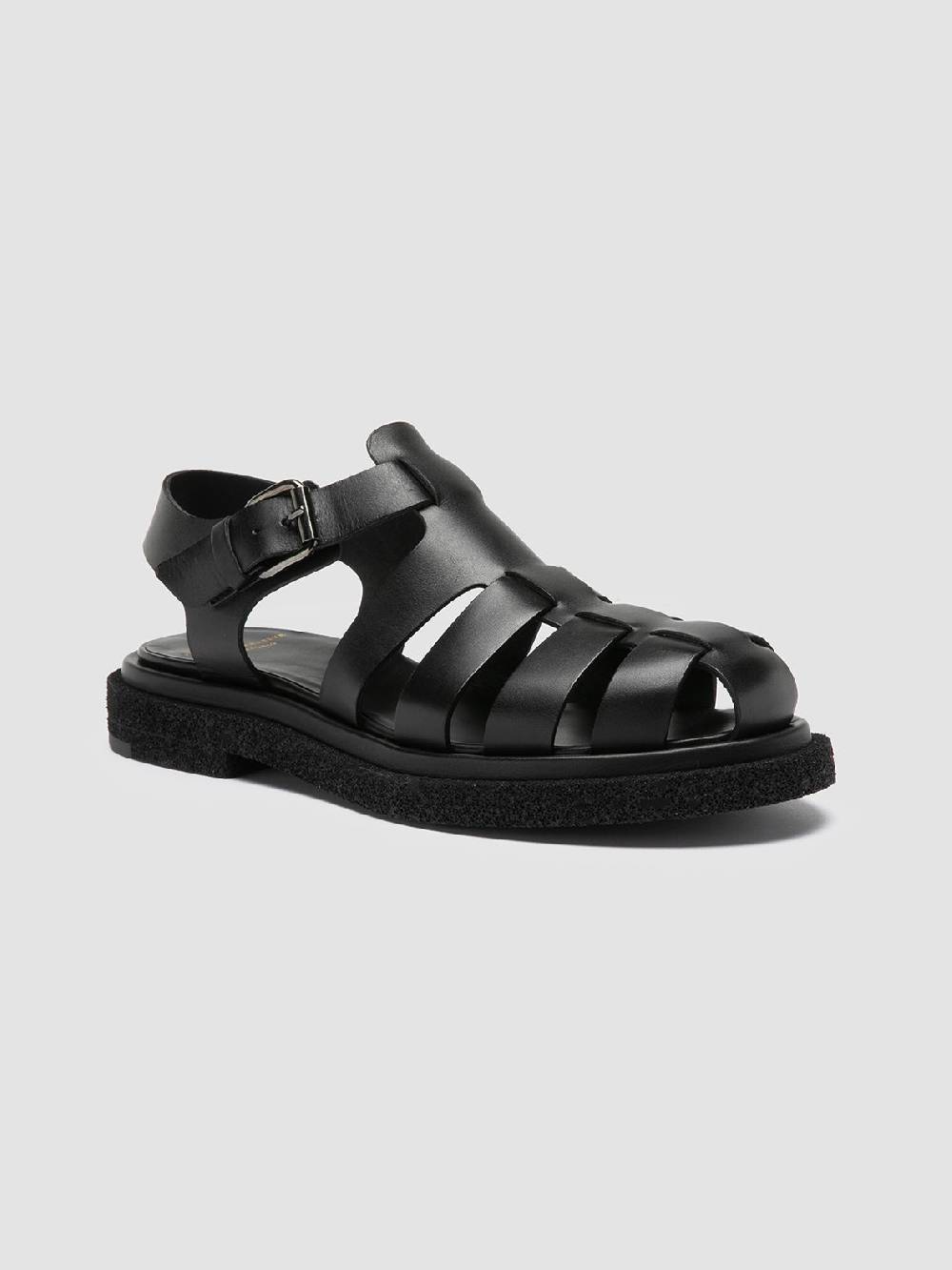 Officine Creative TONAL 18 Black Leather Sandals Novità