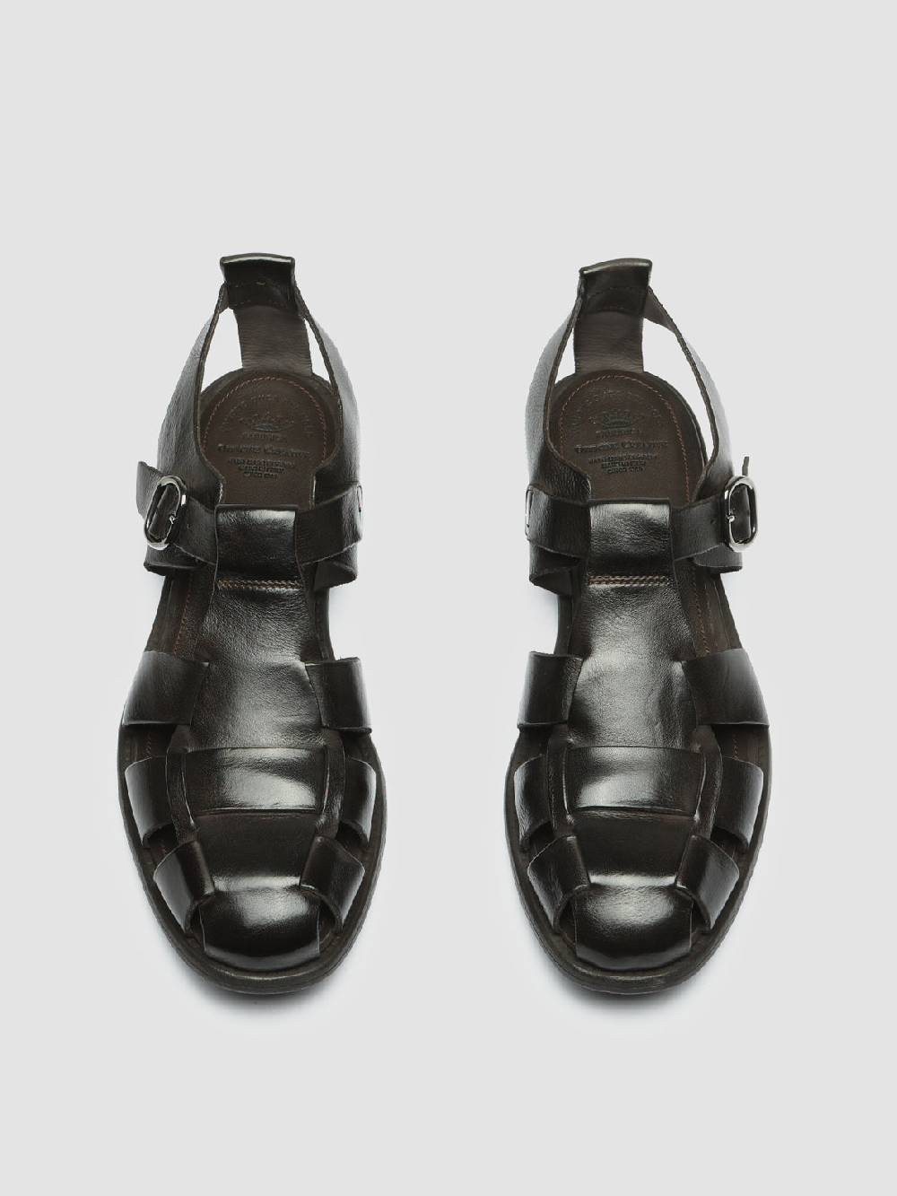 Officine Creative CHRONICLE 145 Sandali in Pelle Marrone Economico