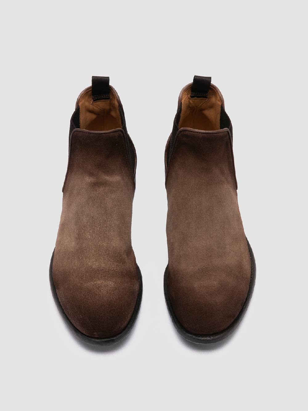Officine Creative CETON 647 Stivaletti Chelsea in Pelle Scamosciata Marrone In Vendita