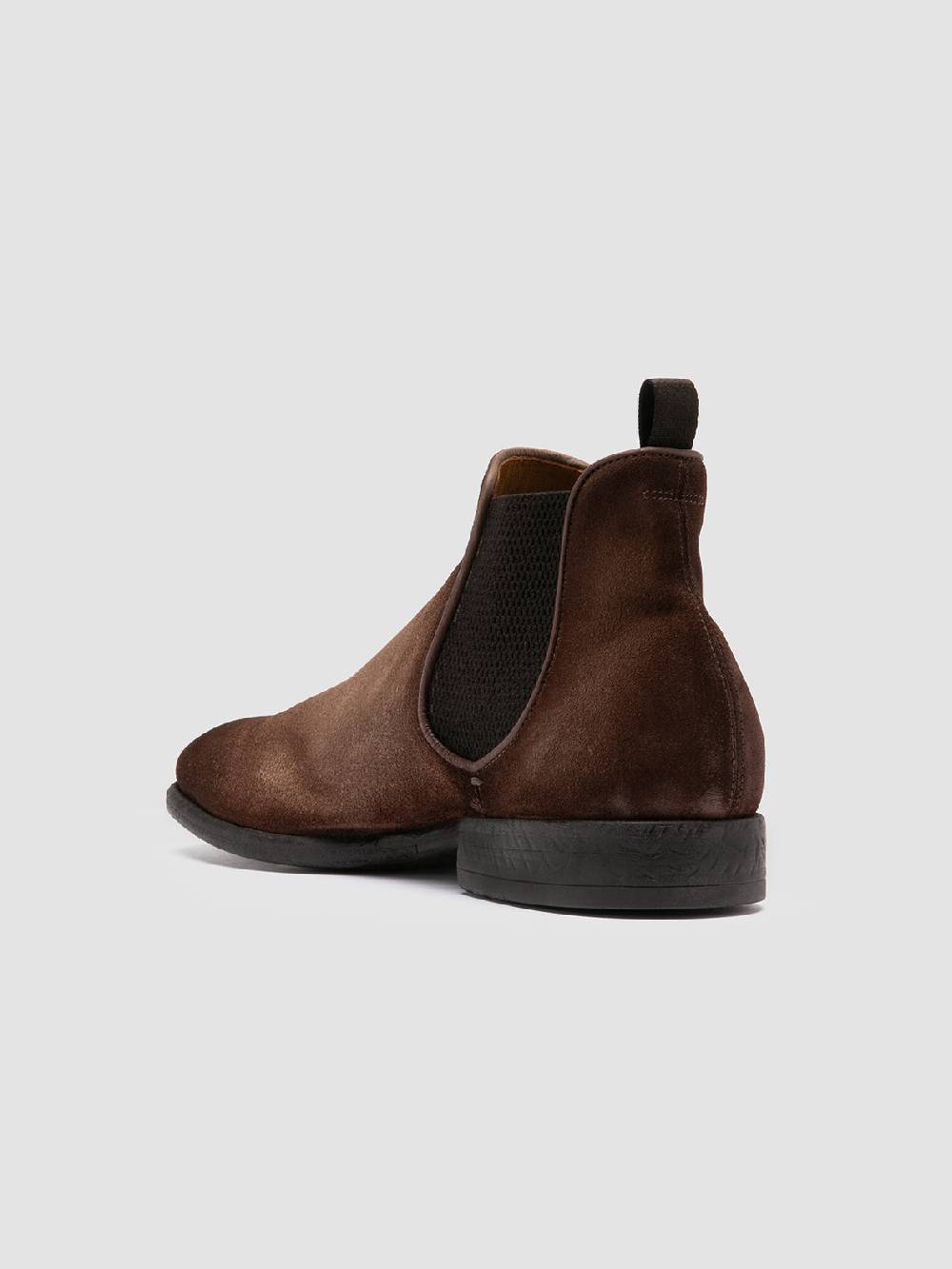 Officine Creative CETON 647 Stivaletti Chelsea in Pelle Scamosciata Marrone In Vendita