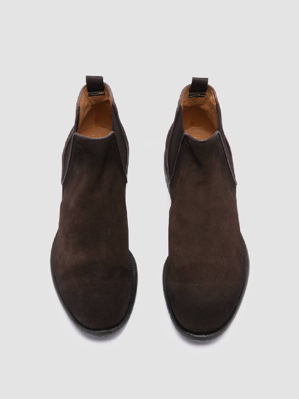 Officine Creative CETON 647 Stivaletti Chelsea in Pelle Scamosciata Marrone Saldi