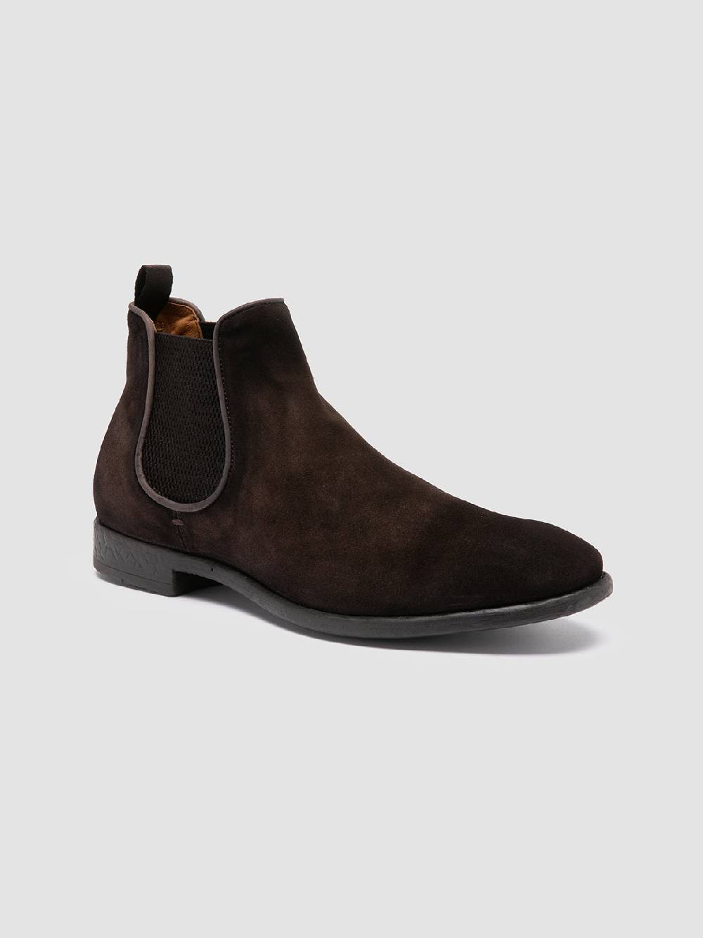 Officine Creative CETON 647 Stivaletti Chelsea in Pelle Scamosciata Marrone Saldi