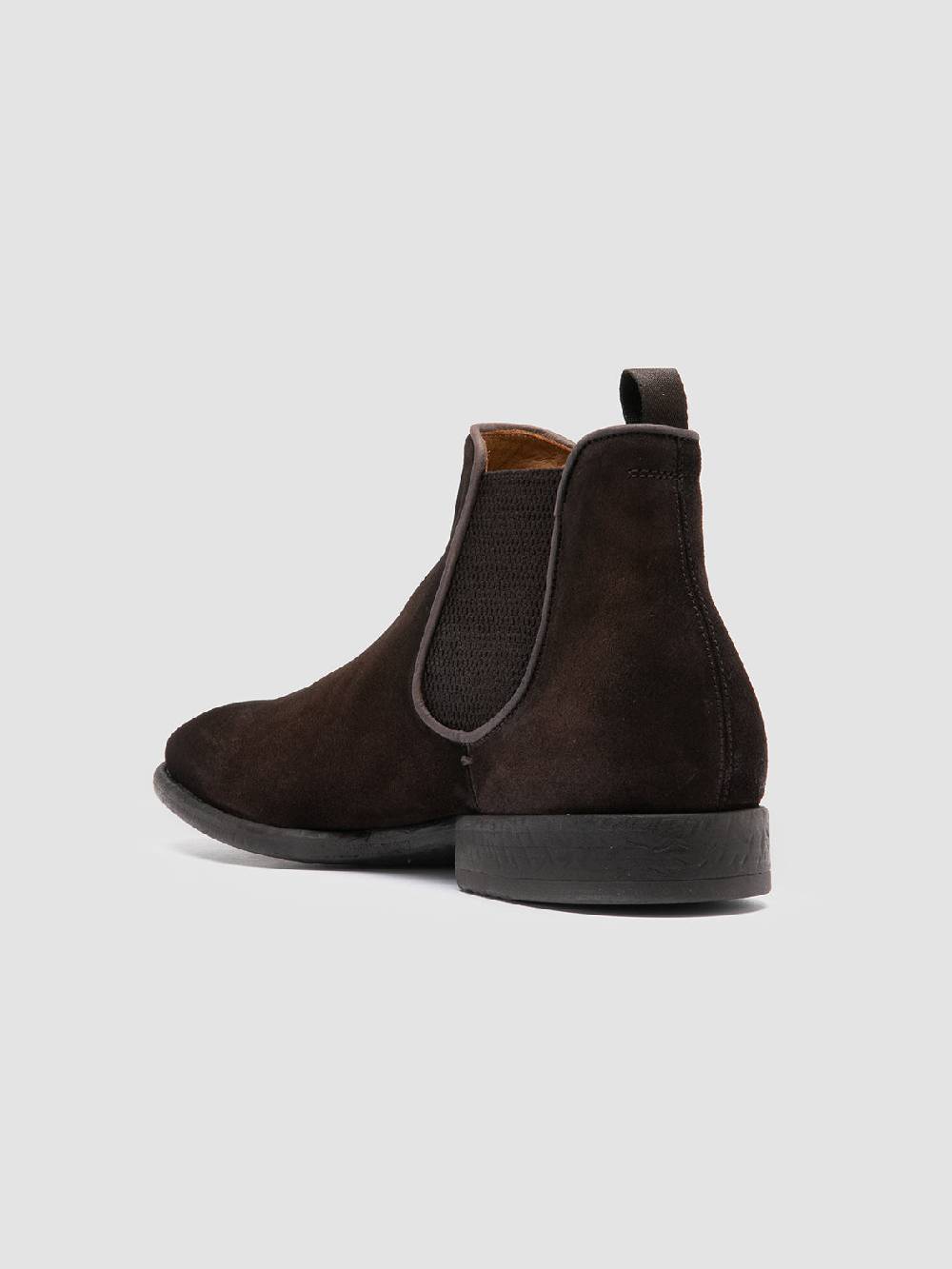 Officine Creative CETON 647 Stivaletti Chelsea in Pelle Scamosciata Marrone Saldi