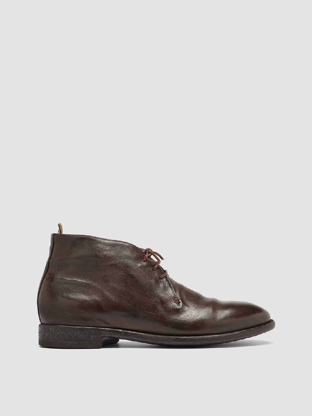Officine Creative CETON 685 Stivali Chukka in Pelle Marrone Vendita Economica