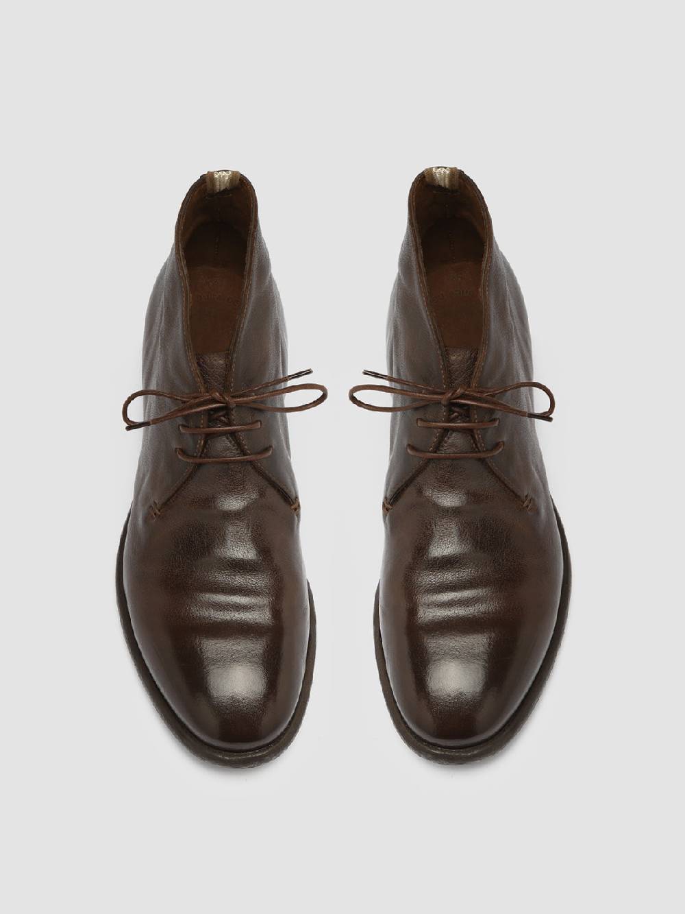 Officine Creative CETON 685 Stivali Chukka in Pelle Marrone Vendita Economica