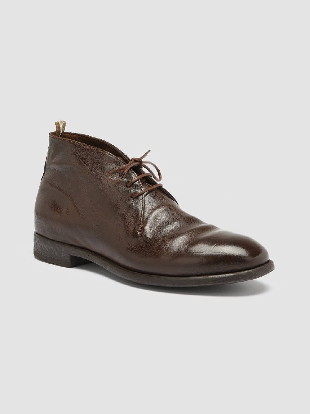 Officine Creative CETON 685 Stivali Chukka in Pelle Marrone Vendita Economica