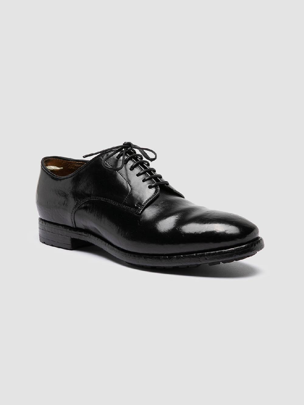 Officine Creative PRINCE 606 Derby in Pelle Nera Vendite Flash